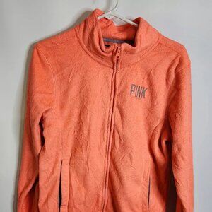 Pink - Victoria's Secret Women's Fleece Full Zipper Jacket (U2)